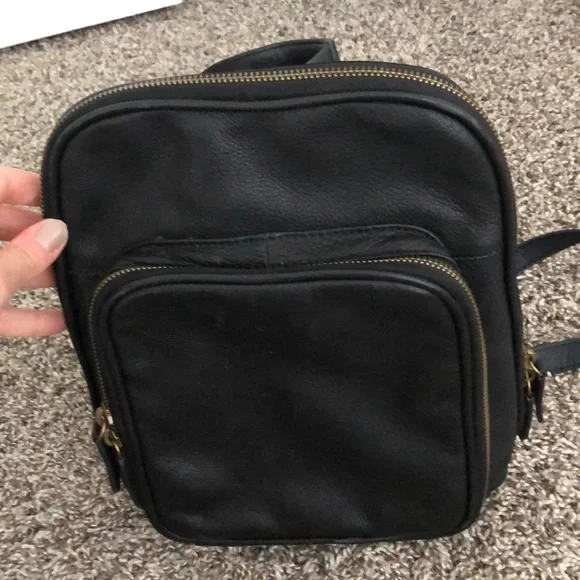 Margot black leather backpack on sale